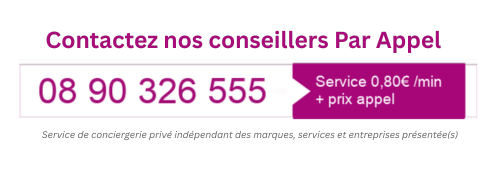 Publicité Par Appel : conciergerie privée indépendante, 08 90 326 555, service 0,80 €/min + prix appel.
